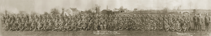 Bravo Company, 114th Infantry, NJ, 1919 in Montbizot, France