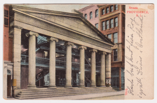 Arcade Exterior, Providence, R.I. Postcard Reprint