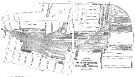 1904 NYNH&H Railroad Freight Yard Map